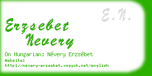 erzsebet nevery business card